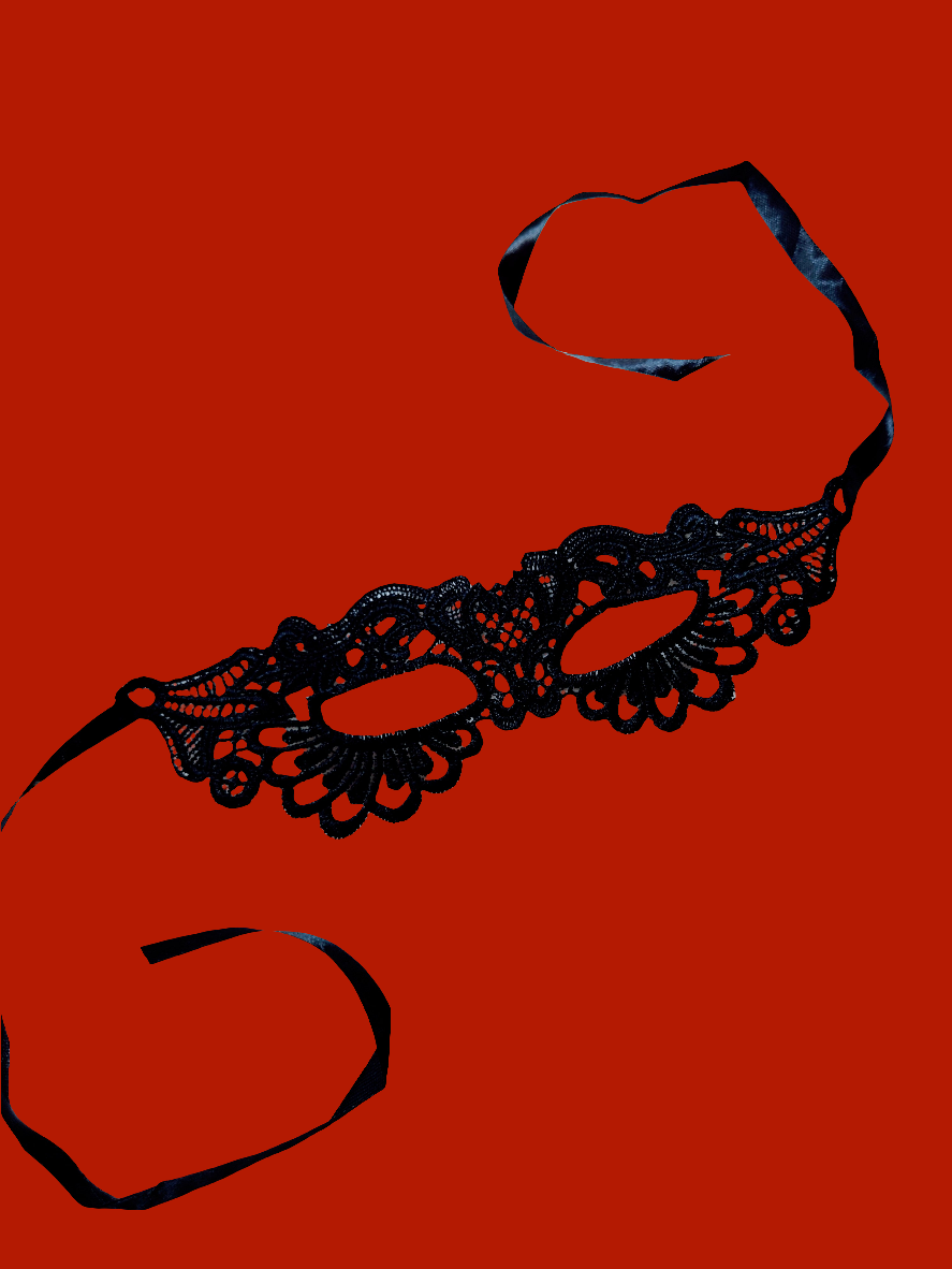 Seamless Black Mistresses Eye Lace Mask