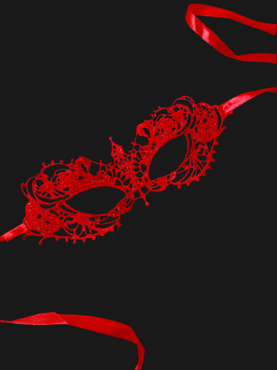 Seamless Red Mistresses Eye Lace Mask